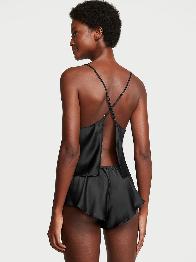 Victoria's Secret Satin Open-Back Cami & Shorts Set