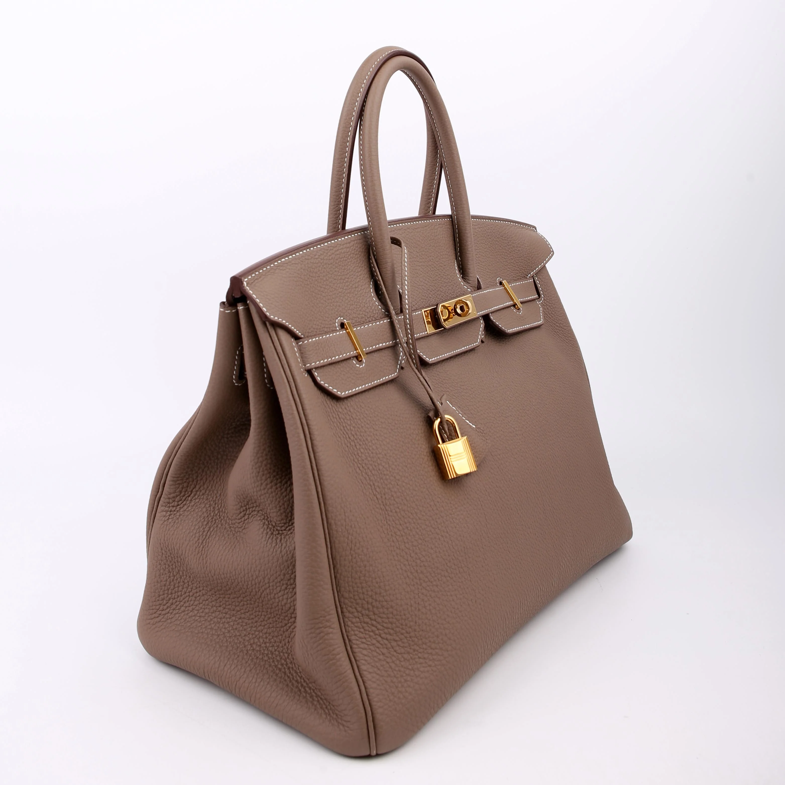 HERMÈS Birkin 35 Togo 2019 Etoupe/Gold