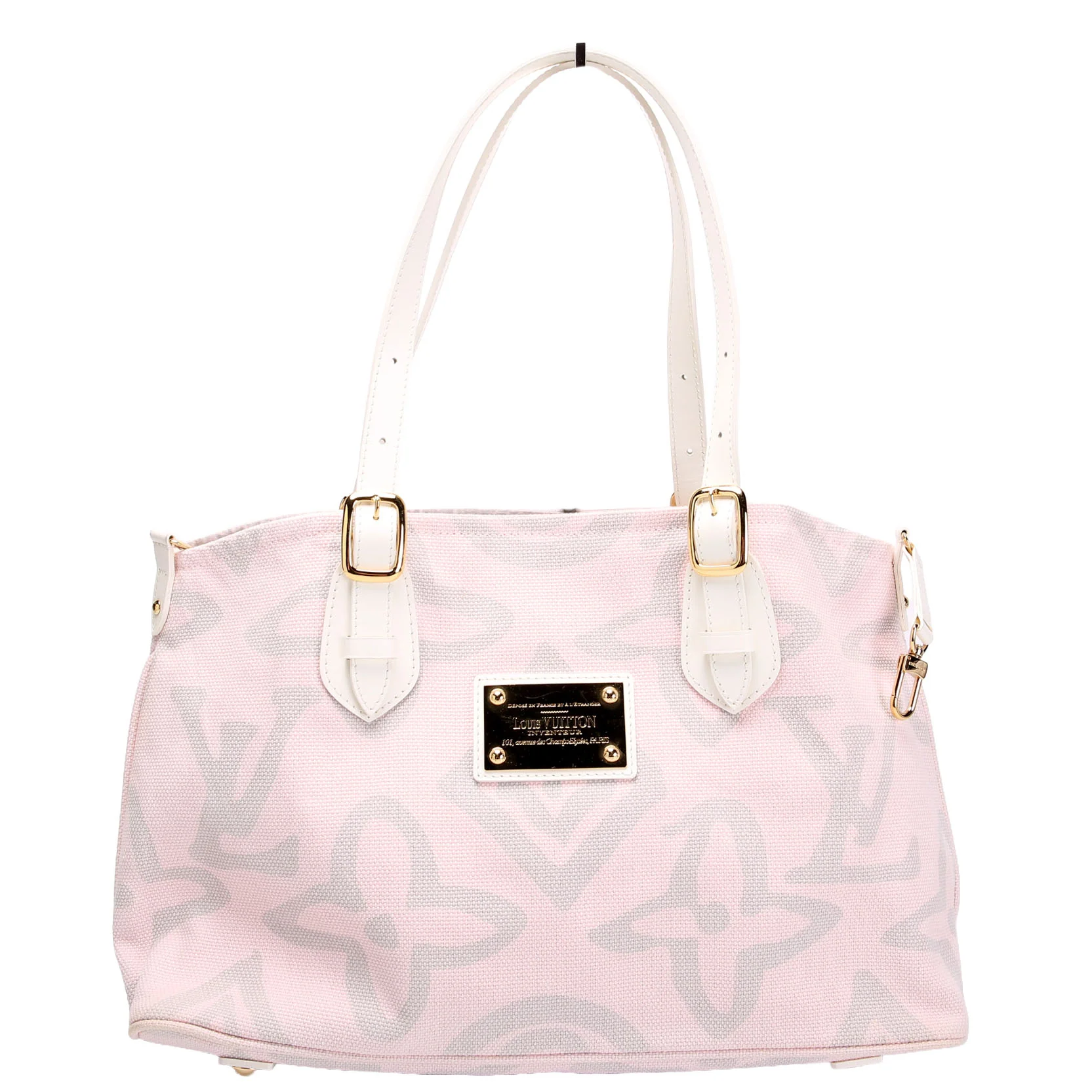 LOUIS VUITTON Cabas Tahitienne MM Canvas Light Pink/Gray