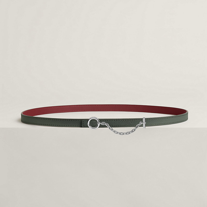 Carrousel belt buckle & Reversible leather strap 13 mm