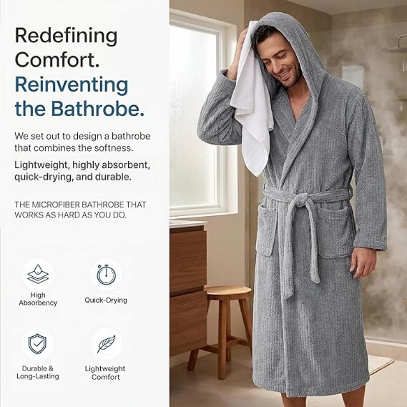 Men's Bathrobes with Hood