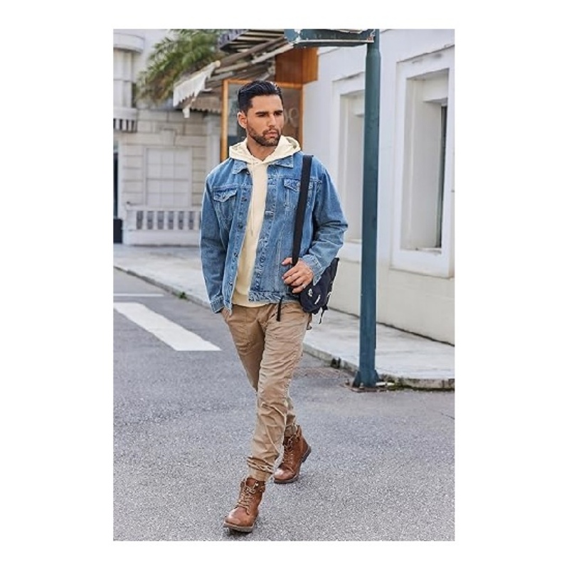Mens Hoodie Long Sleeve Casual Pullover Hooded Sweatshirt