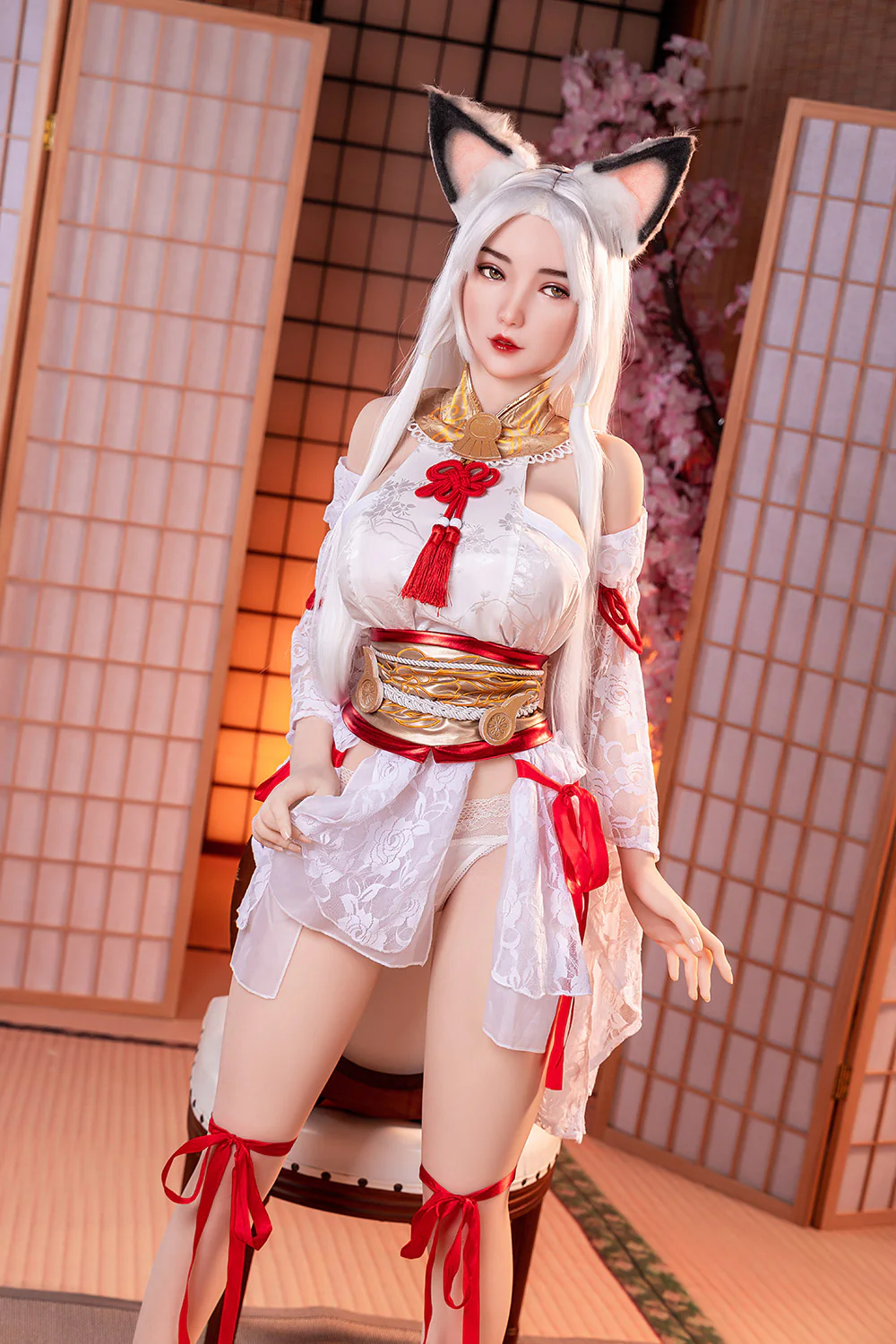 Megan 5ft25 / 160cm #60 Silicone Head + TPE Body Big Boobs Japan Anime Catgirl Hentai Sex Doll