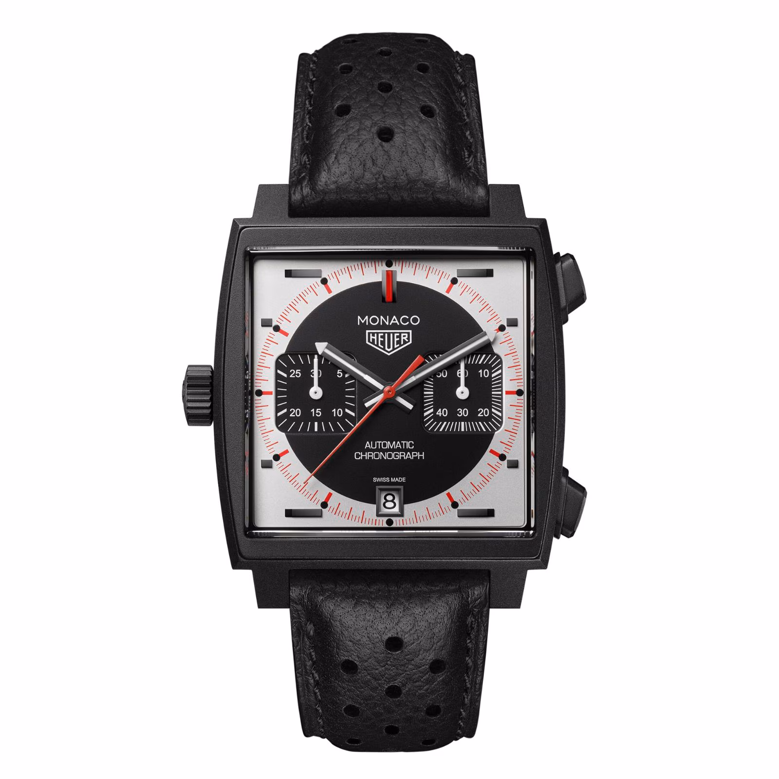 【7A Quality】TAG Heuer Monaco Chronograph Stopwatch 39mm Limited Edition Mens Watch Black CAW218F.FC6356