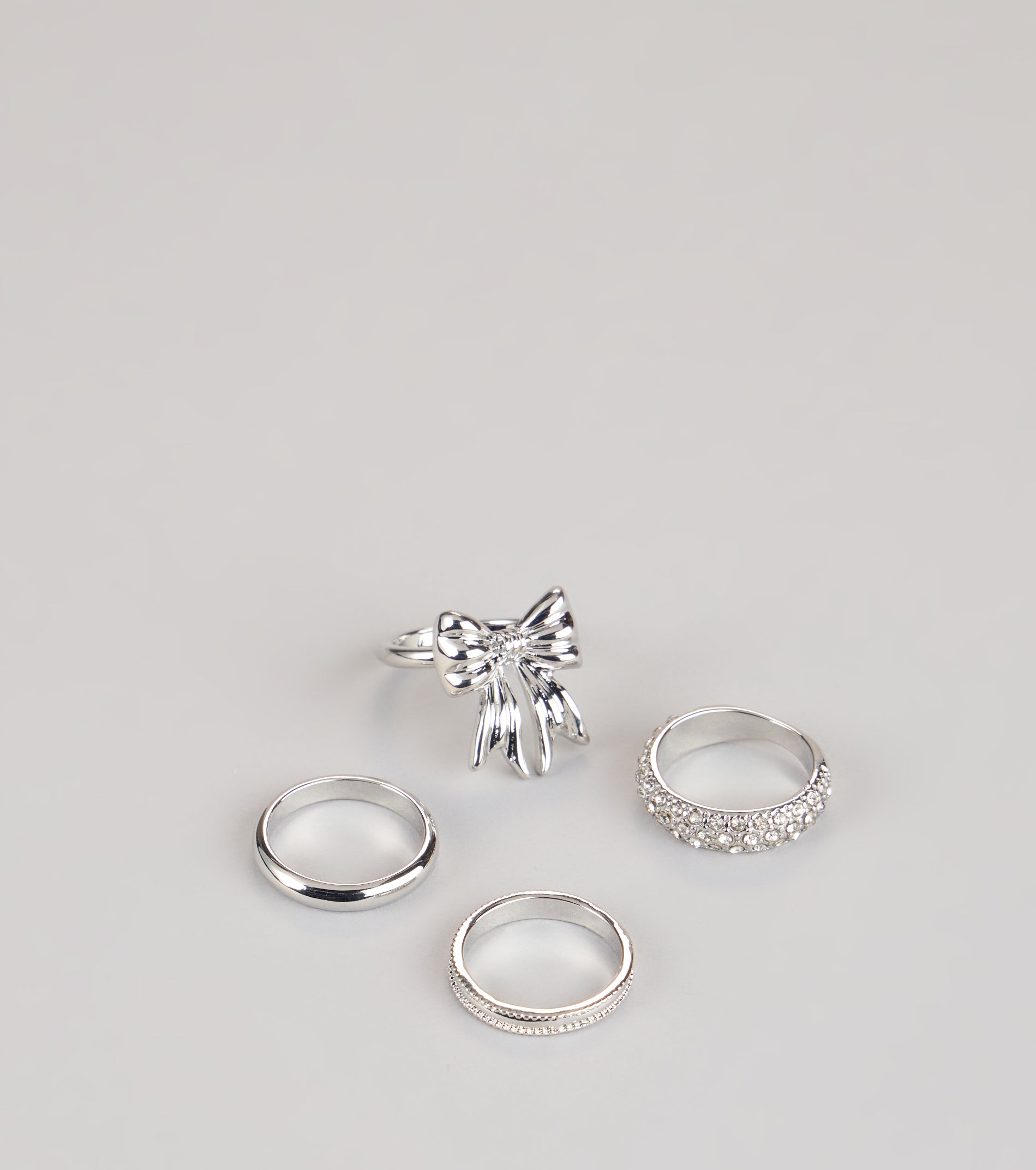 Tied To Shine Four-Piece Ring Set