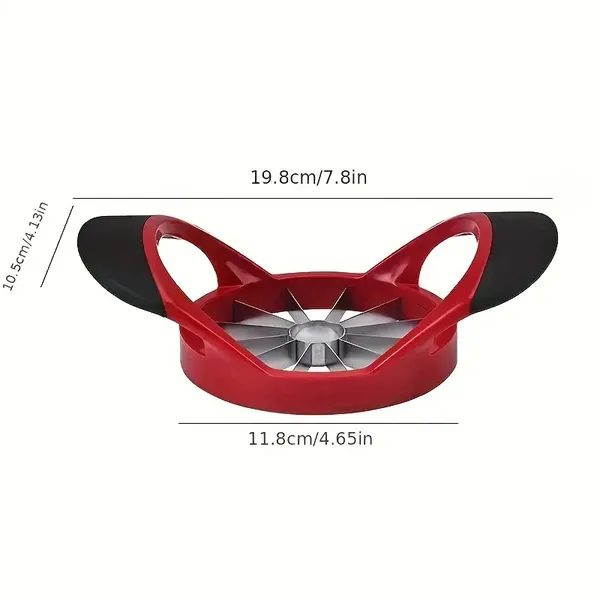 Apple Slicer Corer, Stainless Steel Upgrade 12 Sharp Apple Slicer Large, Ergonomic Plastic Handle Non-slip And Easy To Hold, Kitchen Fruit Divider Rust-proof And Easy To Clean