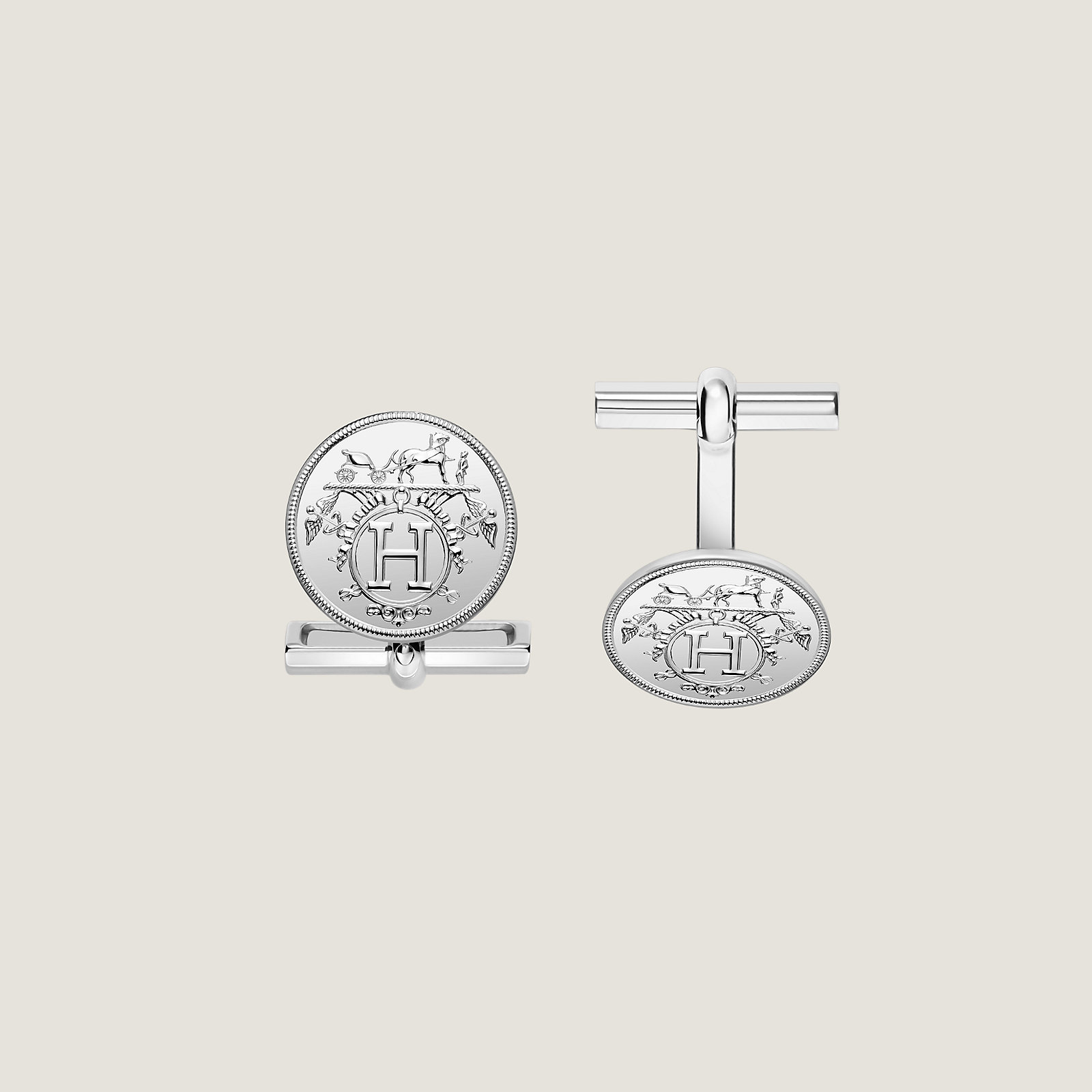 Hermès Ex-Libris cufflinks