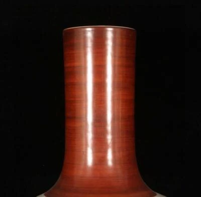 37CM Qianlong Signed Old Chinese Famille Rose Vase W/Luohan Buddha N1570