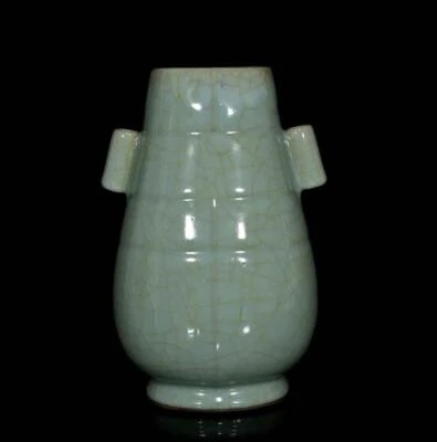 Old Chinese Guan Yao Guan Kiln Vase w/ear N2018