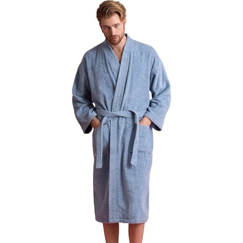 Men's Turkish Terry Kimono Style Bathrobe