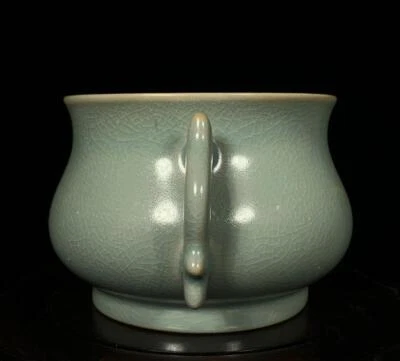 Old Chinese Song Ru Yao Ru Kiln Incense Burner w/ear CK603