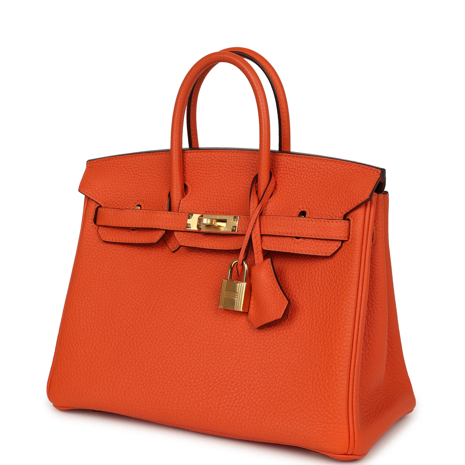 Hermes Birkin 25 Feu Togo Gold Hardware