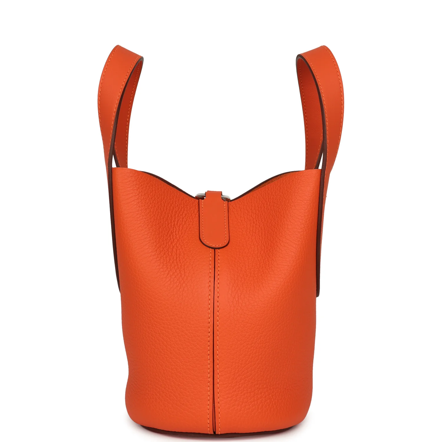Hermes In-The-Loop 18 Tangerine Clemence, Swift Palladium Hardware