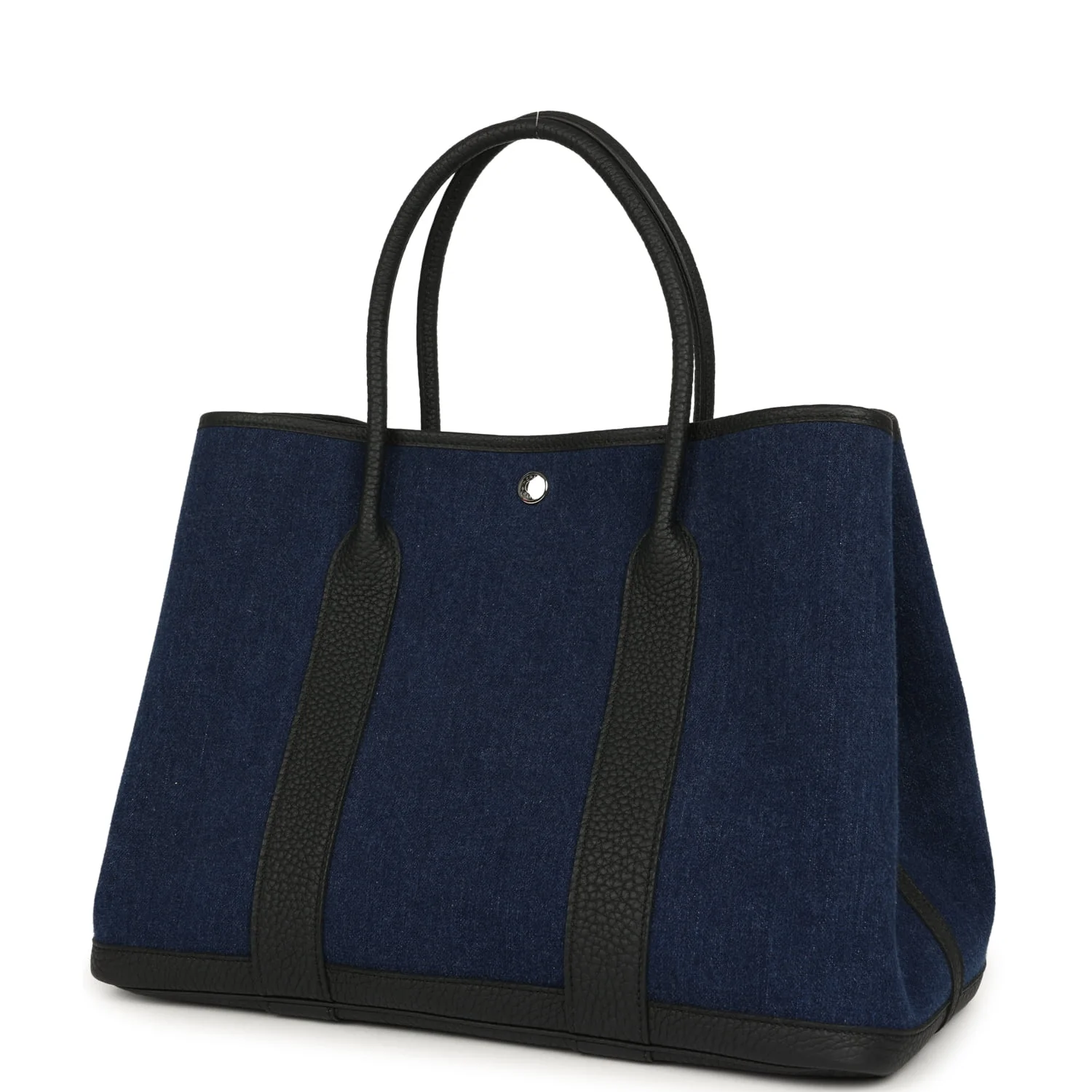 Hermes Garden Party 36 Denim Moyen, Black Negonda Palladium Hardware