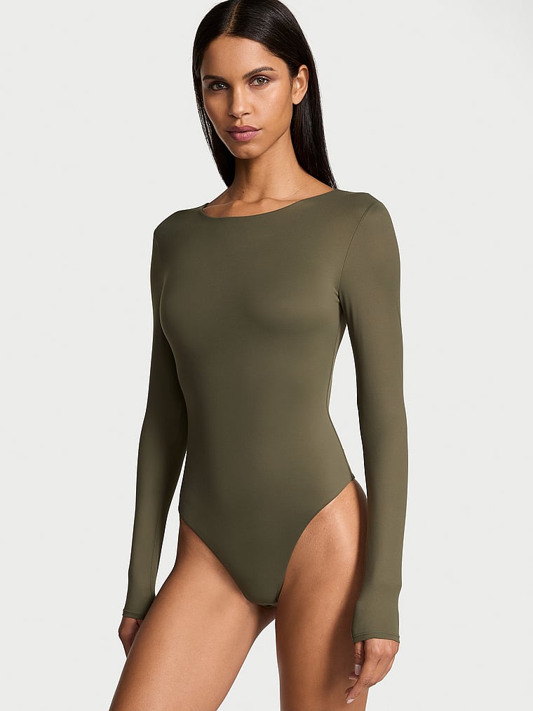 Victoria's Secret BODYWEAR by Victoria with FeatherSoft? Innovation Long-Sleeve Bodysuit