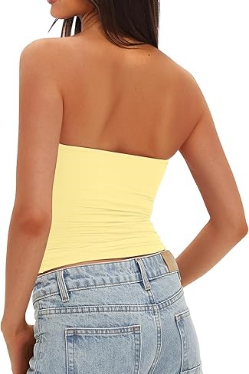 ELOWENA Womens Padded Tube Tops Bulit in Bra