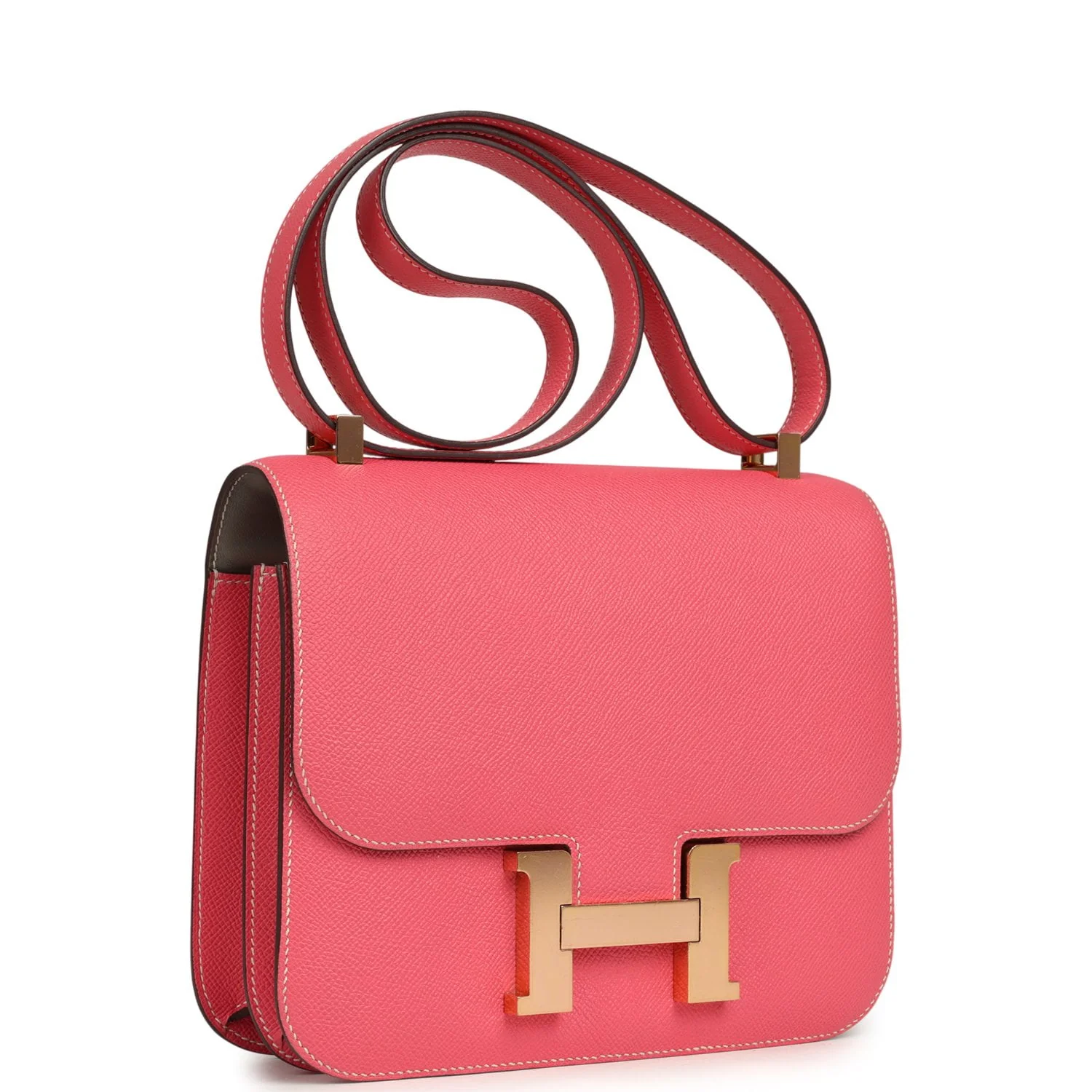 Hermes Special Order (HSS) Constance 24 Rose Azalee Verso Epsom Gold Hardware