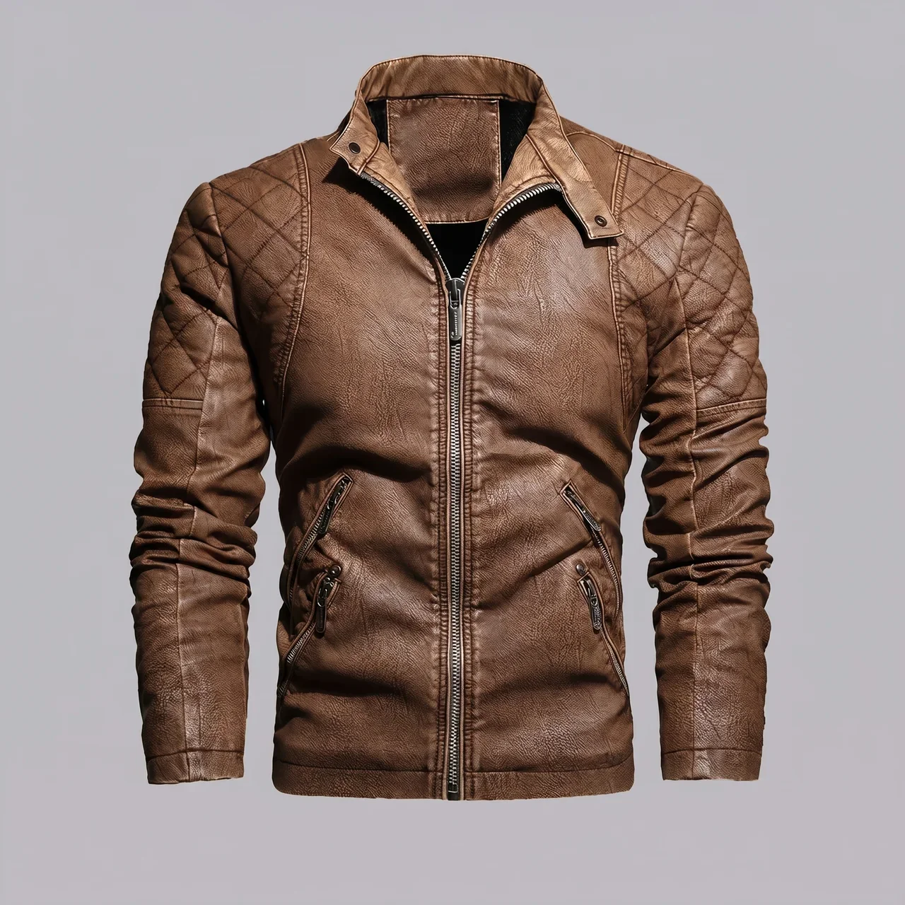 Quilted Vintage Moto Jacket