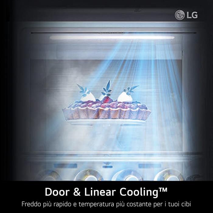 LG - Frigorifero side by side GSLE91MBAC Classe C 628L-Metal Sorbet