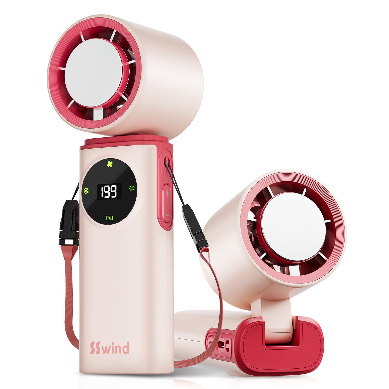 Portable handheld fan with cooling function
