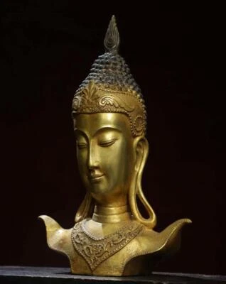 35CM Old Chinese Bronze Statue w/ Buddha N2913