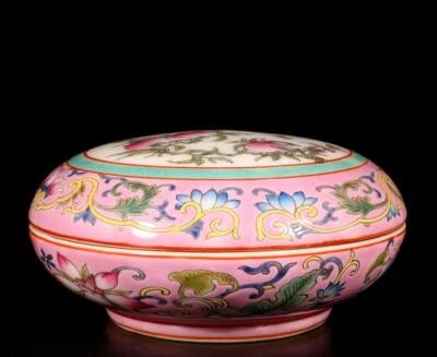 Yongzheng Signed Old Chinese Colour Enamel Box W/peach N1424