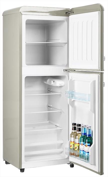 MELCHIONI FAMILY - Frigorifero 2 porte SIBERIA 85 Classe E 85lt-Panna / Metallo
