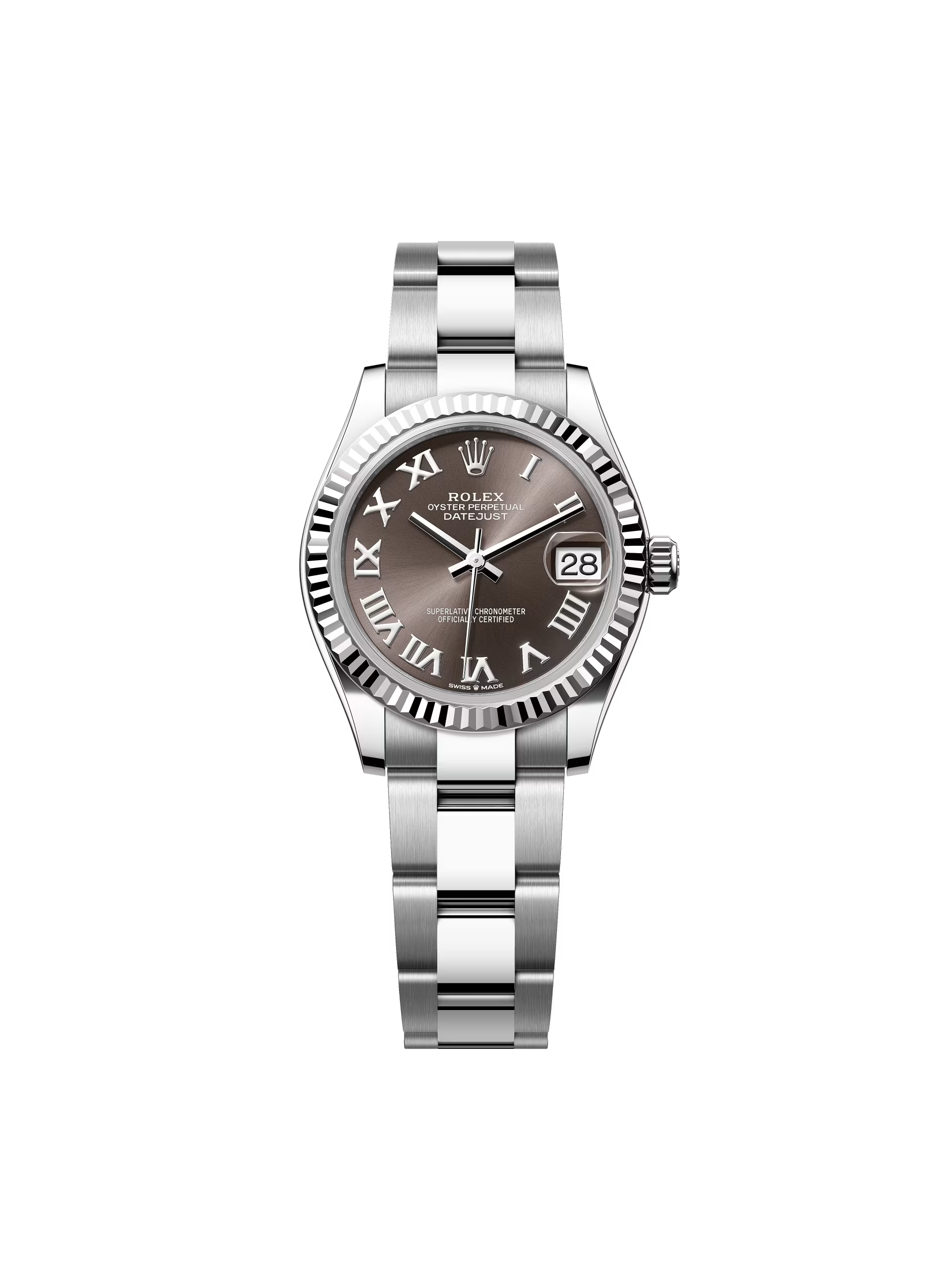RLX Datejust m278274-0021/0022 Dark Grey Roman 31mm Dial Oyster Watch
