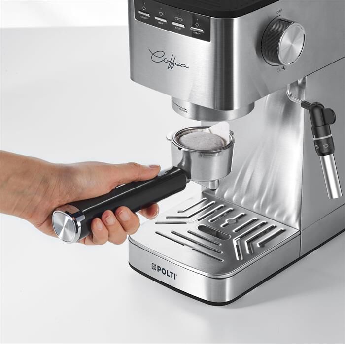 POLTI - Macchina da caffè espresso COFFEA P10S + 54 CIALDE-Argento