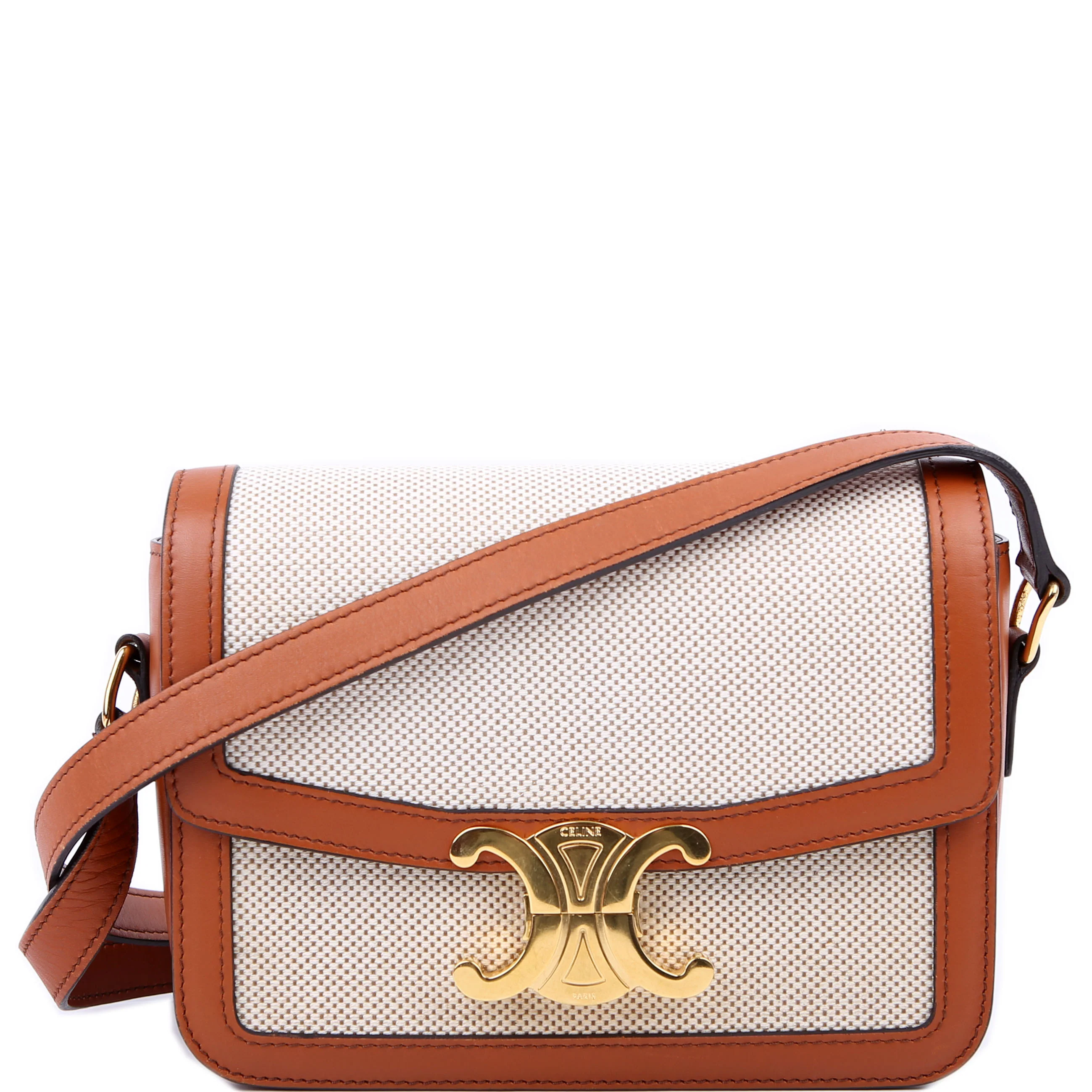 Teen Triomphe Bag Triomphe Canvas/Calfskin Brown