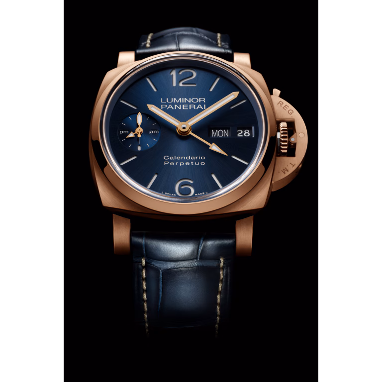 【7A Quality】Panerai  Luminor Perpetual Calendar GMT Goldtech™  44mm PAM00742