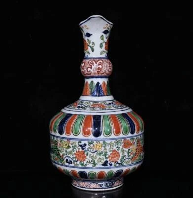 Xuande Signed Old Chinese Wucai Flower Pot W/phoenix N338