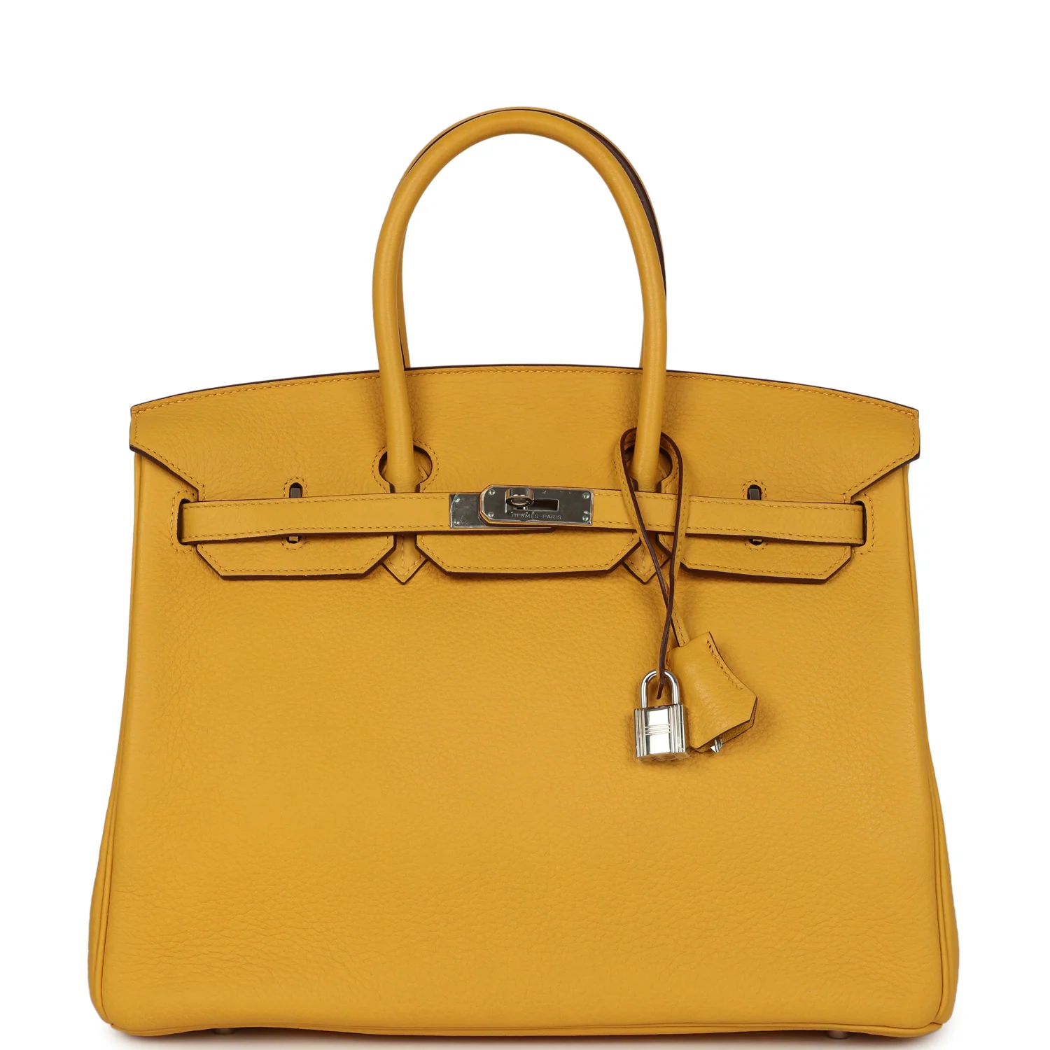 HERMÈS Birkin 35 Jaune Ambre Togo Palladium Hardware