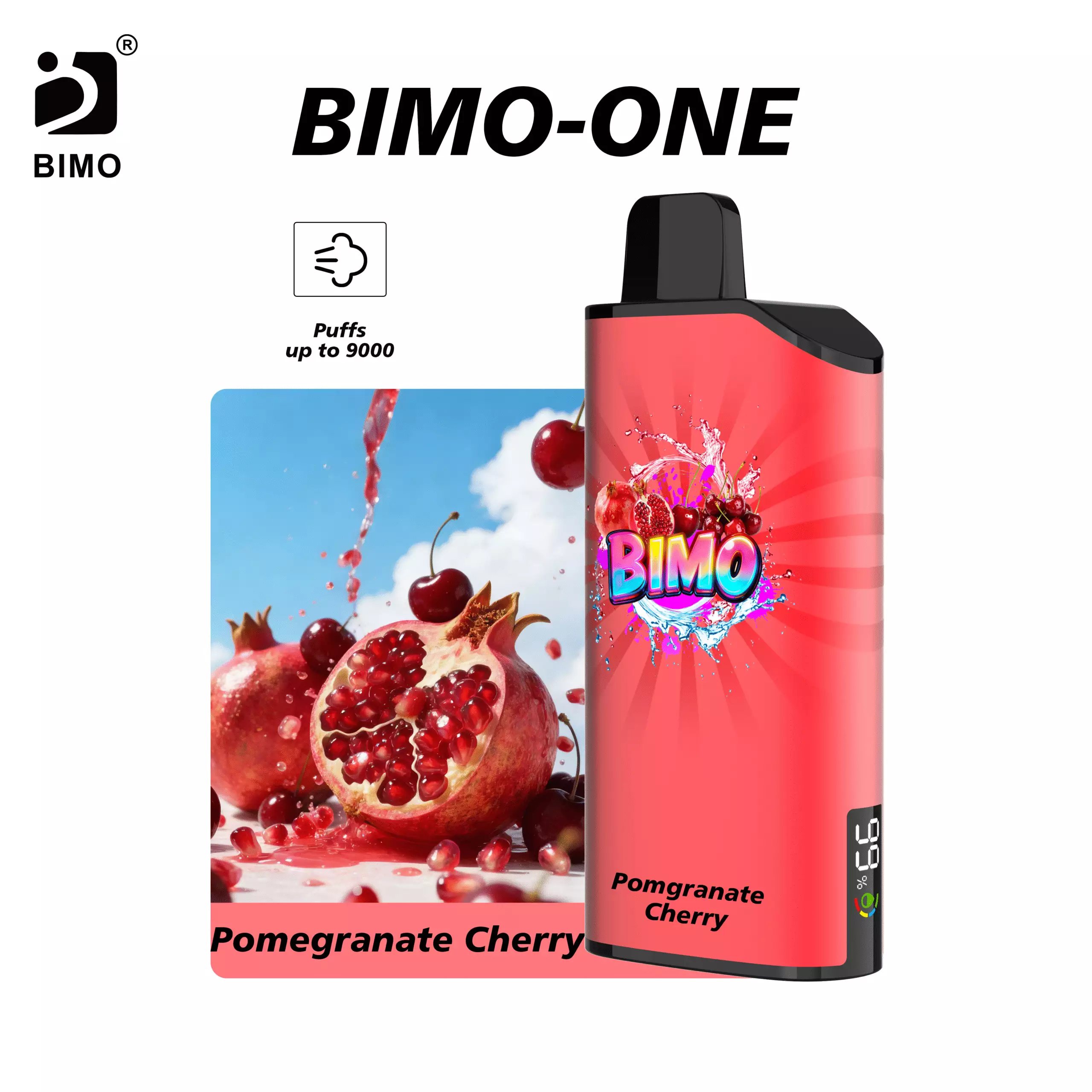 BIMO ONE 9000 Puffs – Pomegranate Cherry