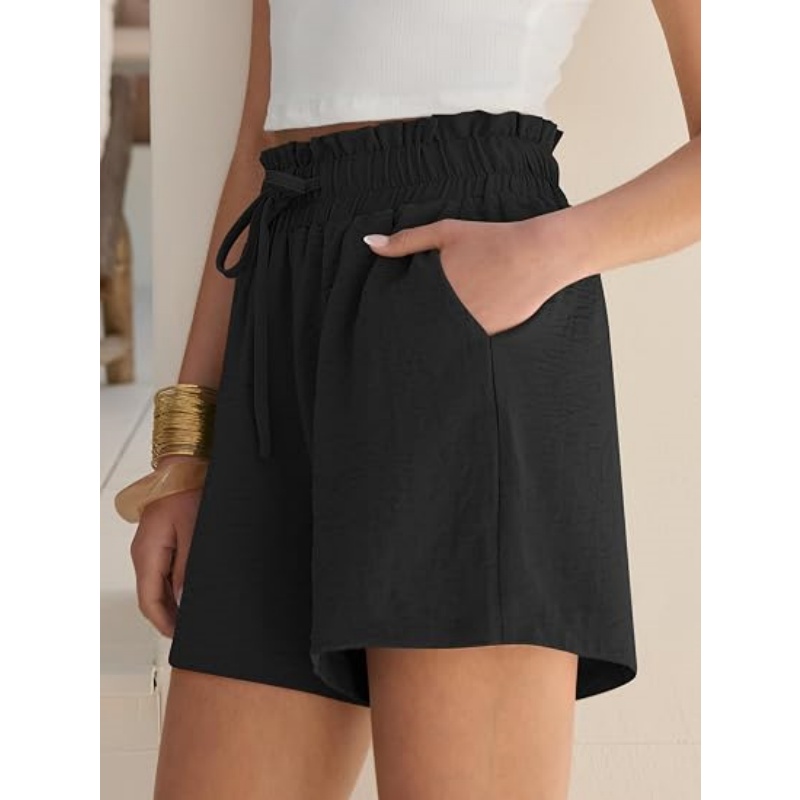 Shorts for Women Summer Casual High Waisted Wide Leg Lounge Shorts