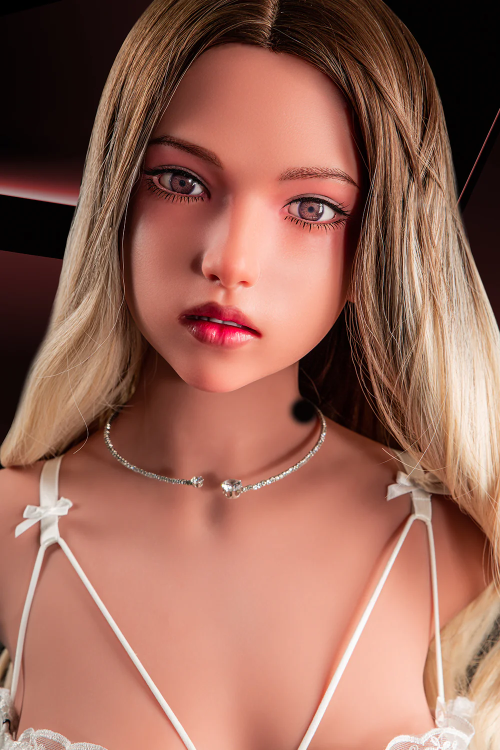 US Stock - Climax Aida #877 ROS Head TPE Torso Small Boobs Blonde Girl Female Half Body Sex Doll
