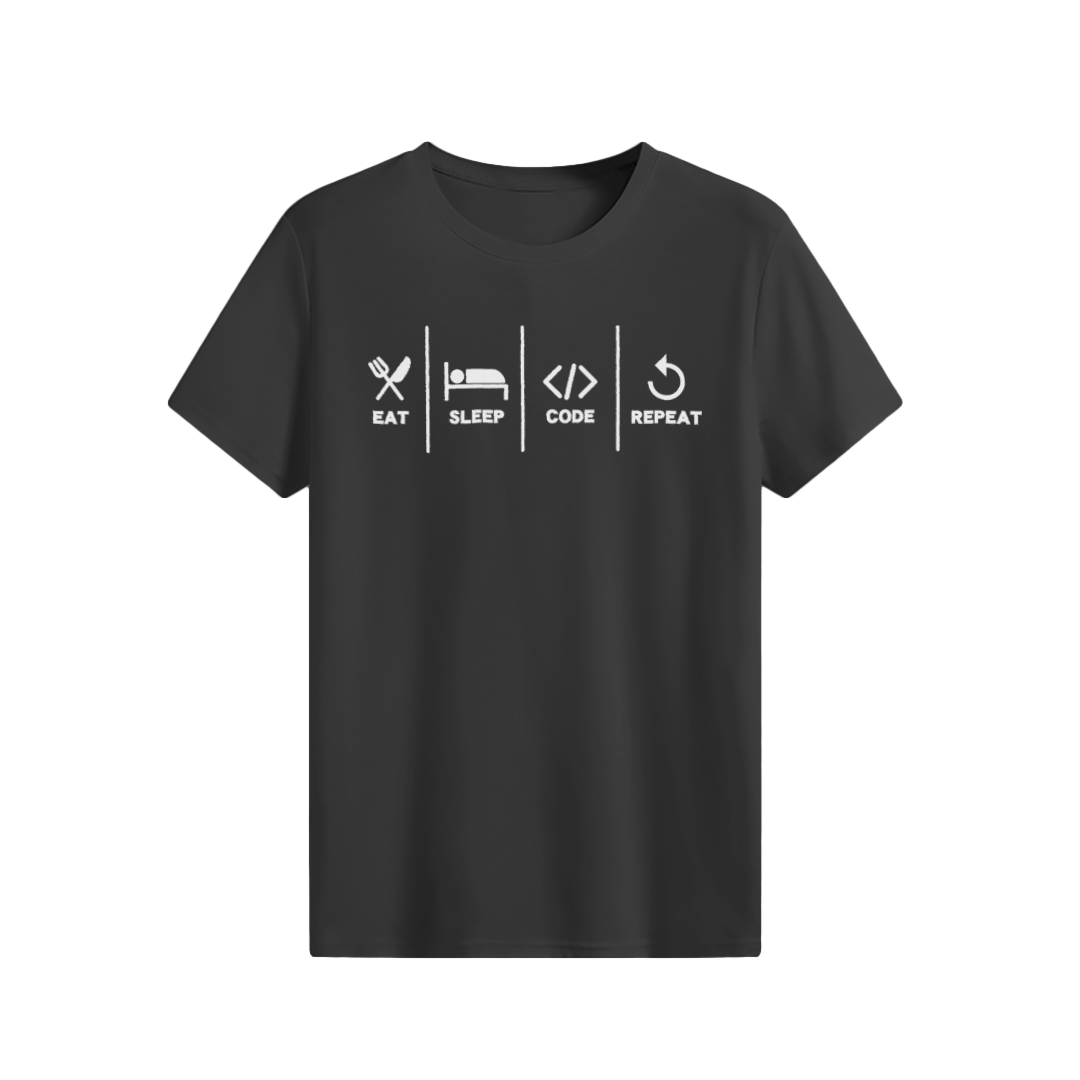 EAT SLEEP CODE REPEAT T-shirt