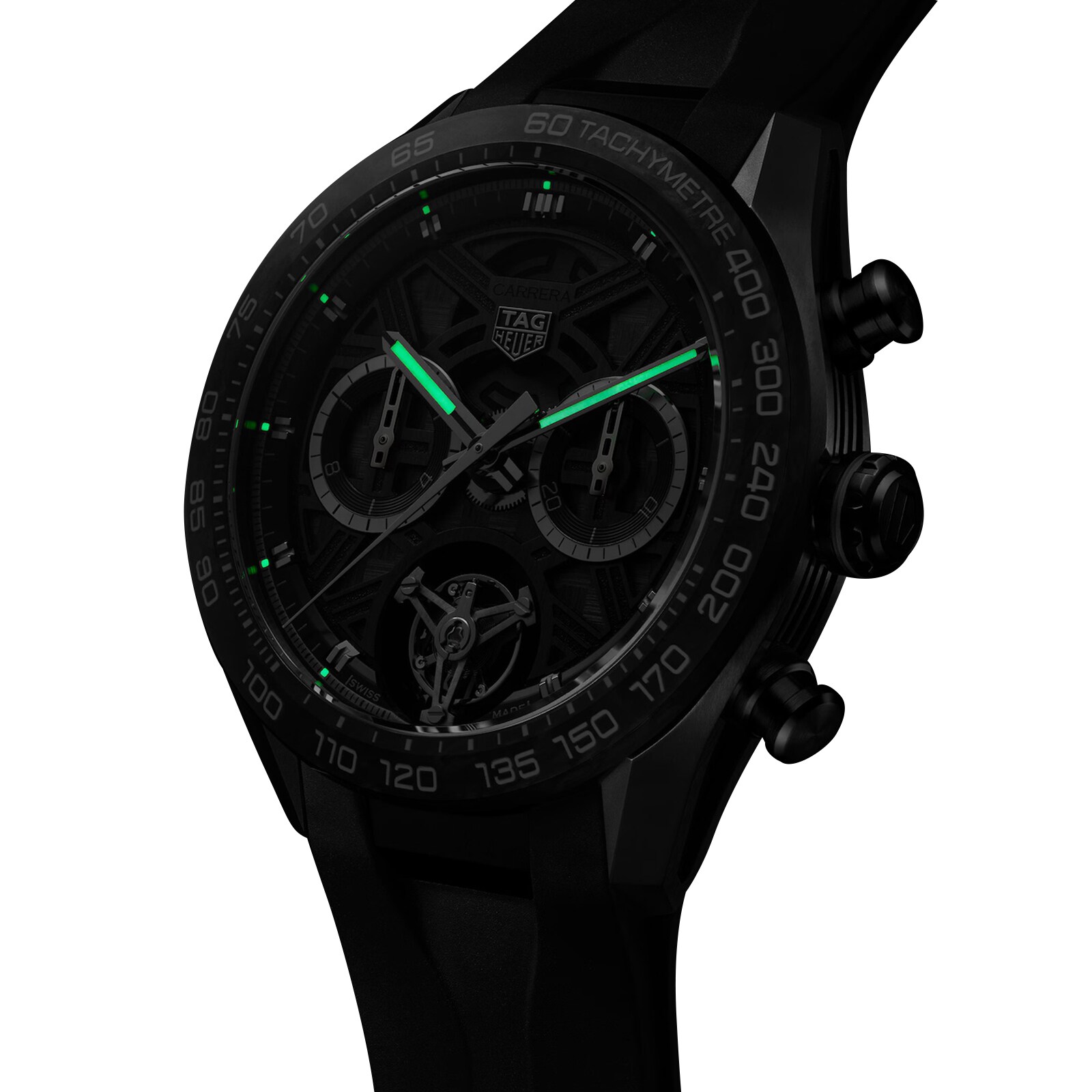 【7A Quality】TAG Heuer Carerra Chronograph Tourbillon Extreme Sport 44mm Mens Watch Black CBU5080.FT6272