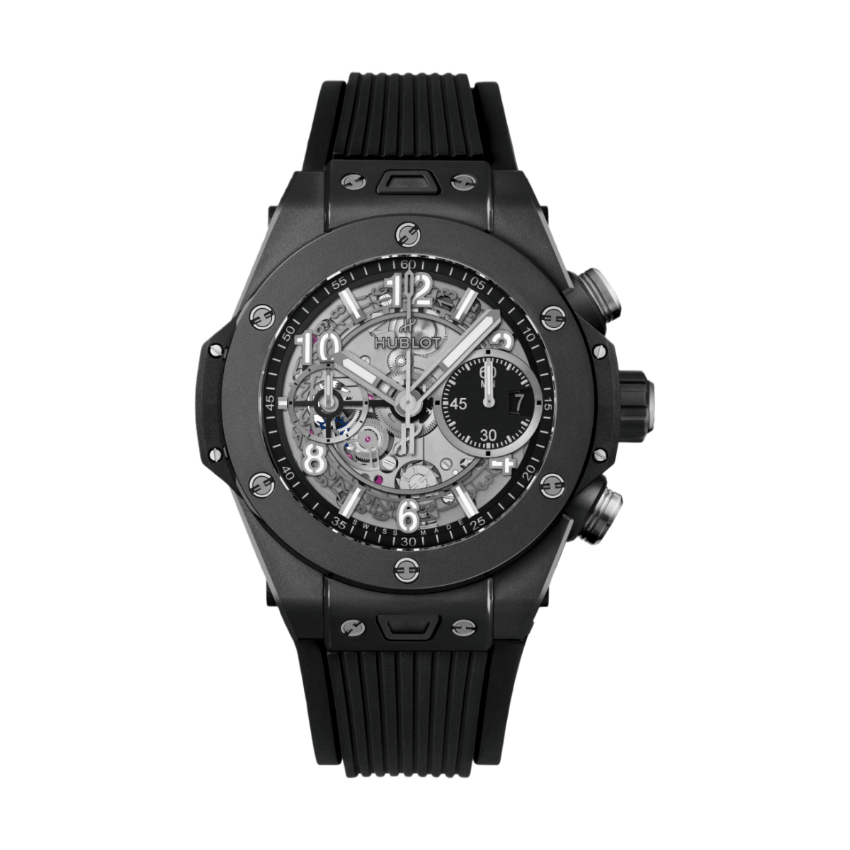 Hublot  Big Bang Chronograph Skeleton Dial Rubber Strap Men's Watch 42mm 441.CI.1171.RX