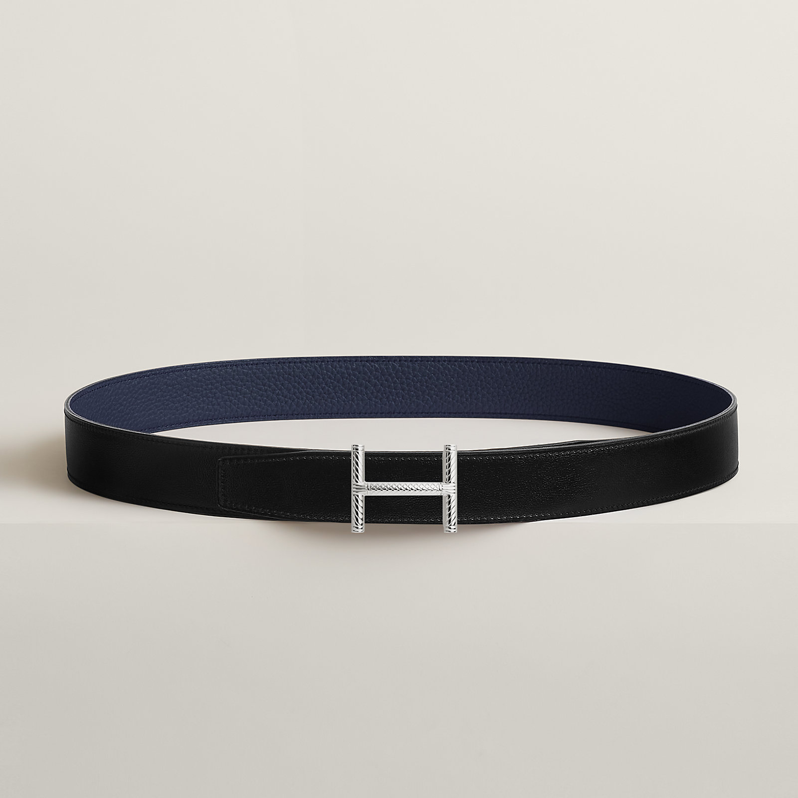 Hisseo belt buckle & Reversible leather strap 32 mm