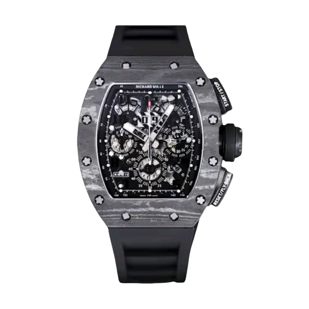 【7A Quality】Replica Richard Mille RM 11 Super Clone: Double Time Flyback Black Ceramic