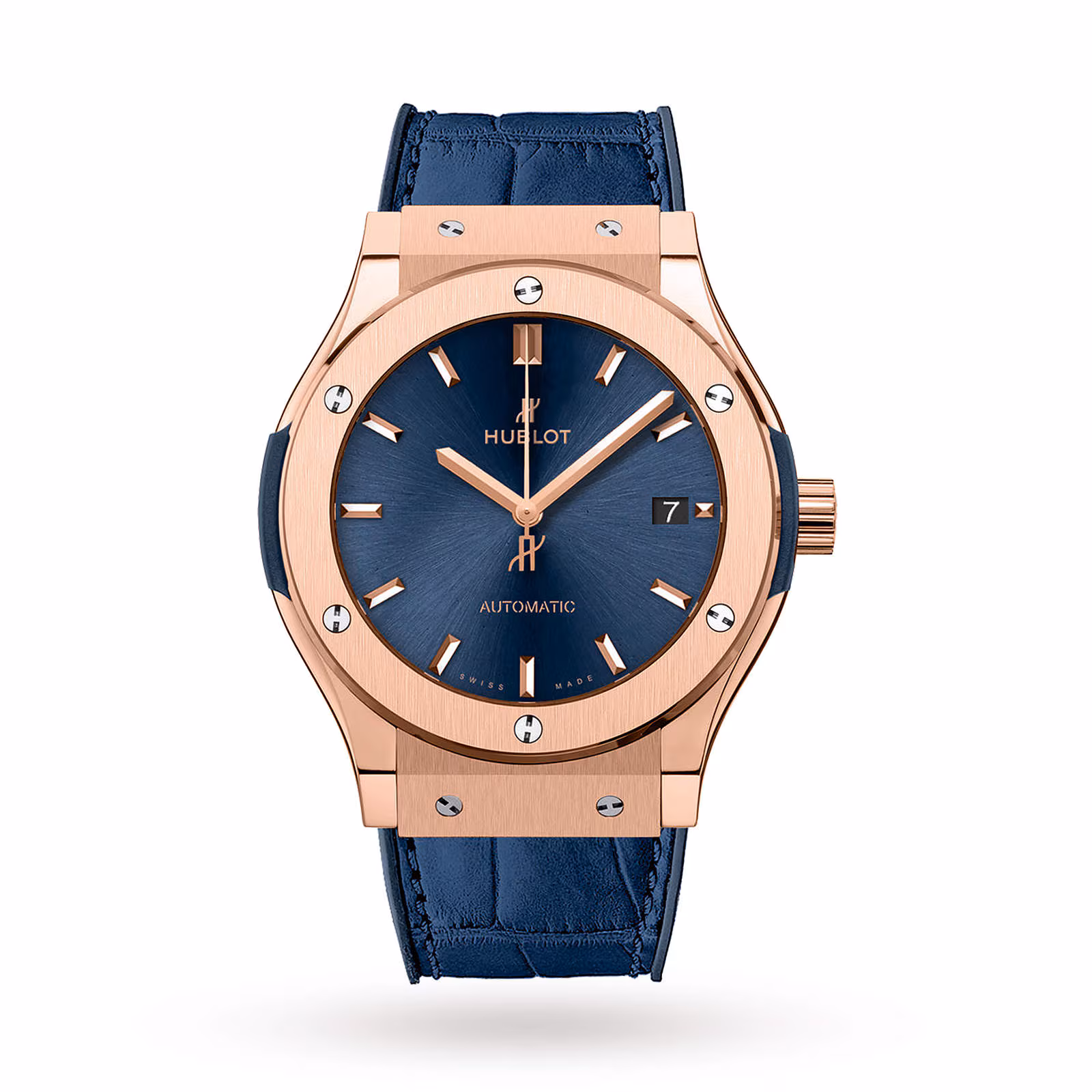 Hublot  Classic Fusion 45mm Rose Gold Blue Dial Men's Watch 511.OX.7180.LR