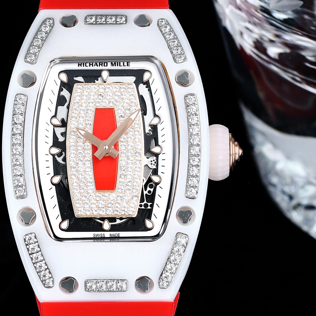 【7A Quality】Replica Richard Mille RM07-01 Super Clone Watch with Ceramic & Diamond Design