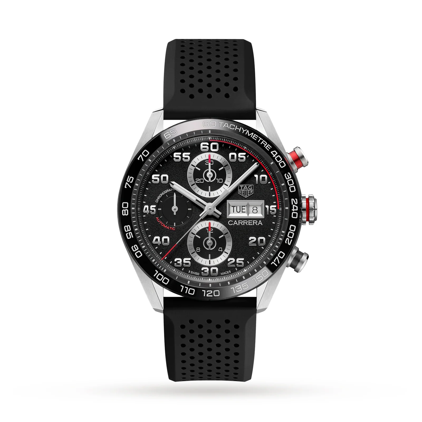 【7A Quality】TAG Heuer Carrera 44mm Mens Watch Rubber CBN2A1AA.FT6228