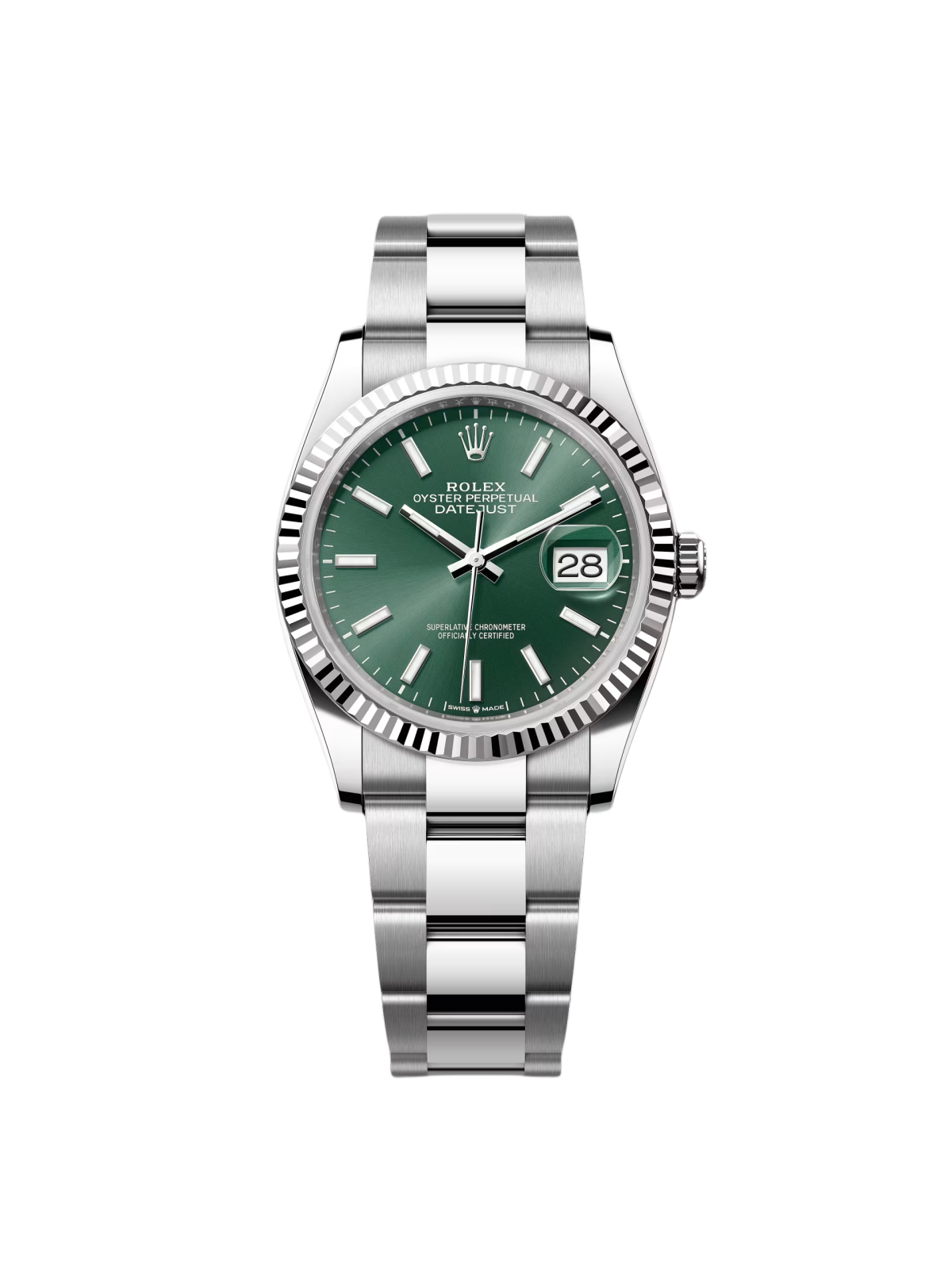 RLX  Datejust 36mm 126234 Mint Green Dial Jubilee Bracelet Watch