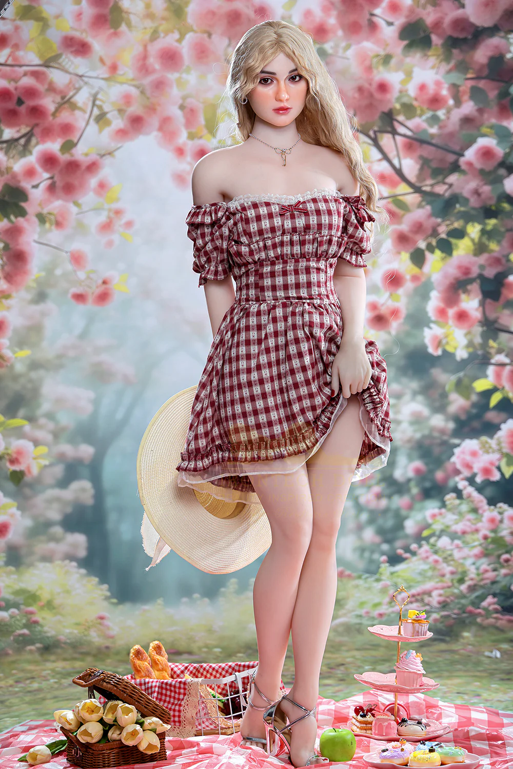 Irontechdoll Tina 5ft31/ 162cm #S45 Silicone Head TPE Body Small Breast Blonde Girl Sex Doll