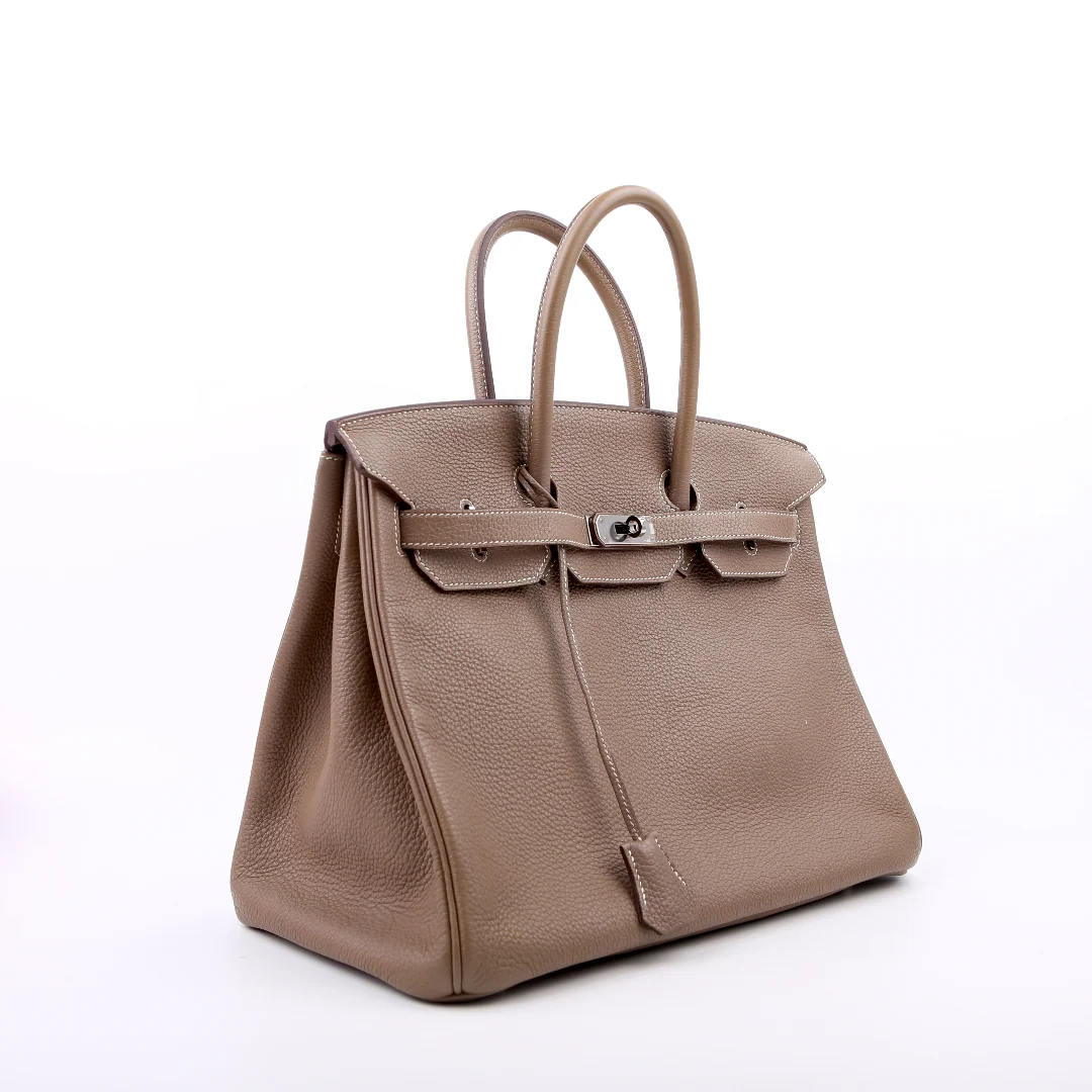 HERMÈS Birkin 35 Togo 2012 Etoupe/Palladium