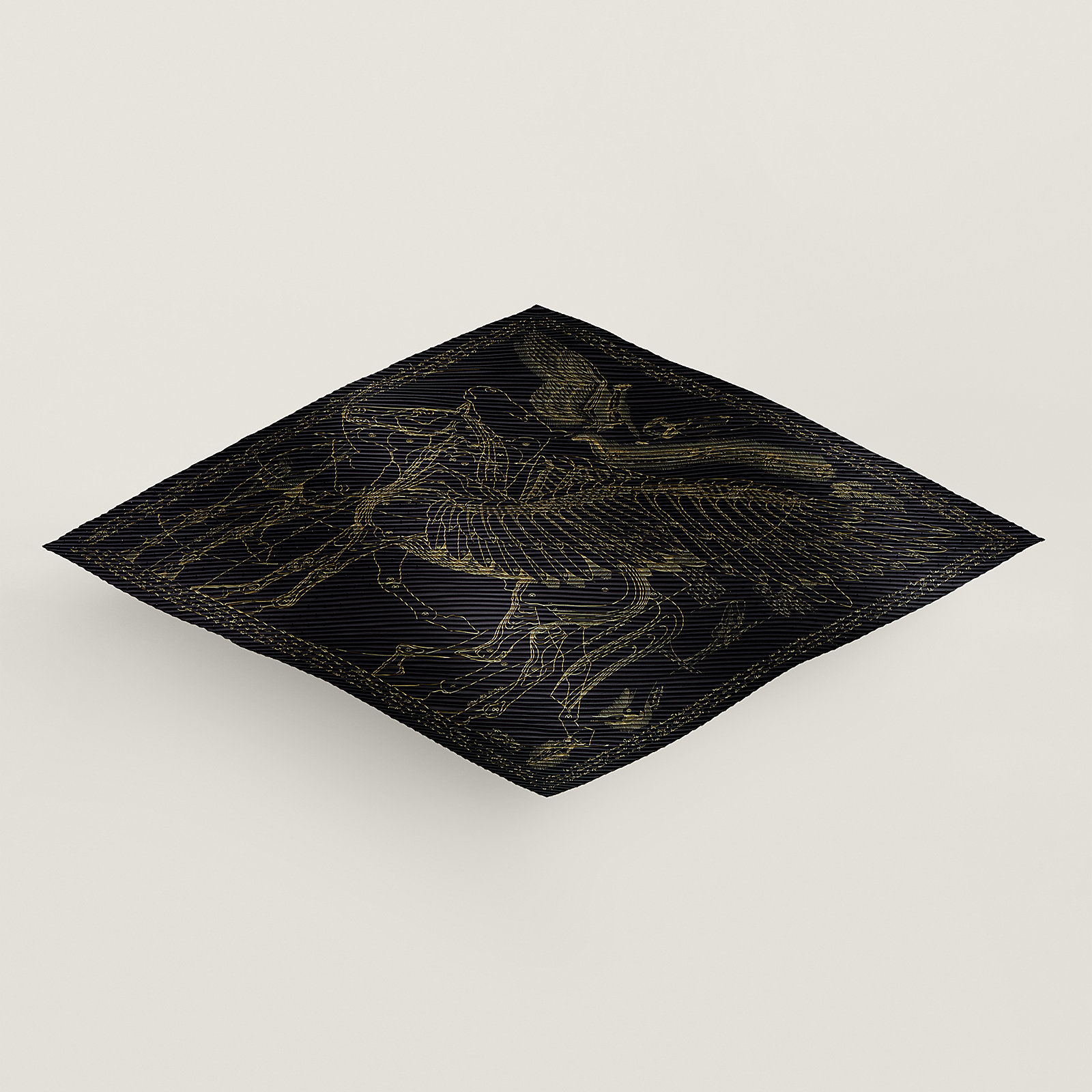 Le Pegase d'Hermès pleated scarf 140