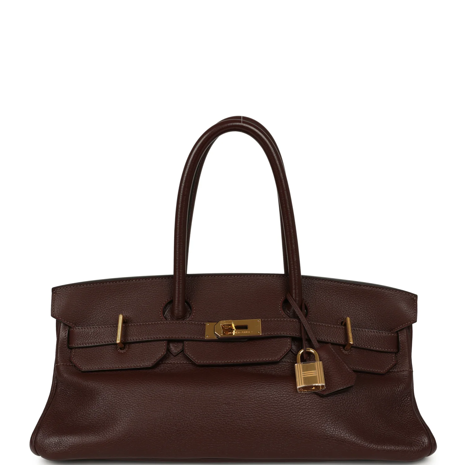HERMÈS Shoulder Birkin 42 JPG Havane Clemence Gold Hardware