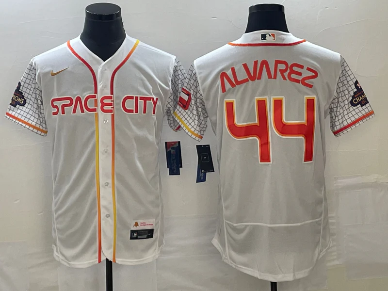 Men's Houston Astros Yordan Alvarez #44 White City Connect Replica Player Jersey